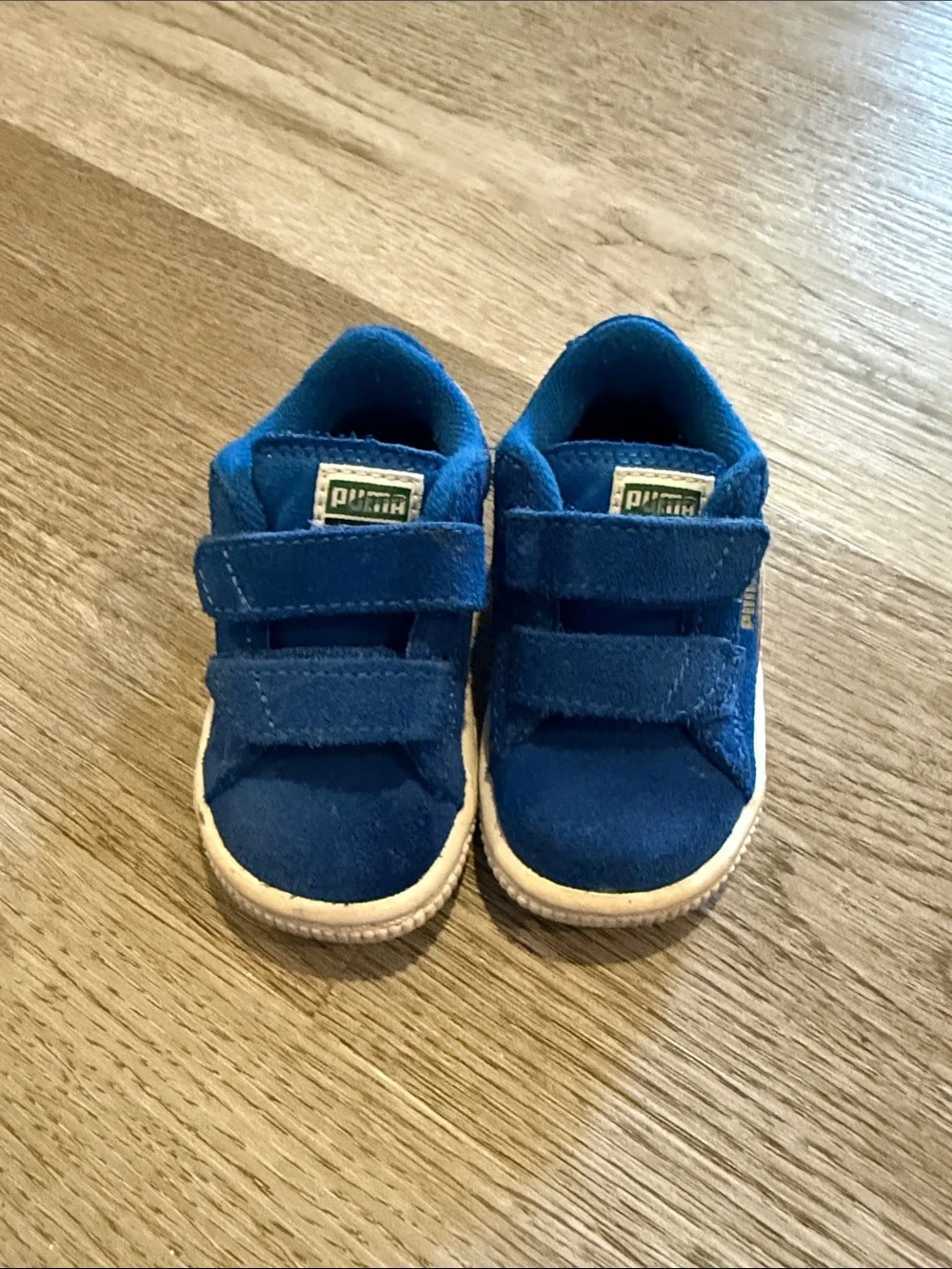 Puma Toddler Royal Blue Velcro Suede Sneakers